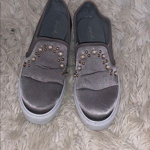 Embellished platform sneakers